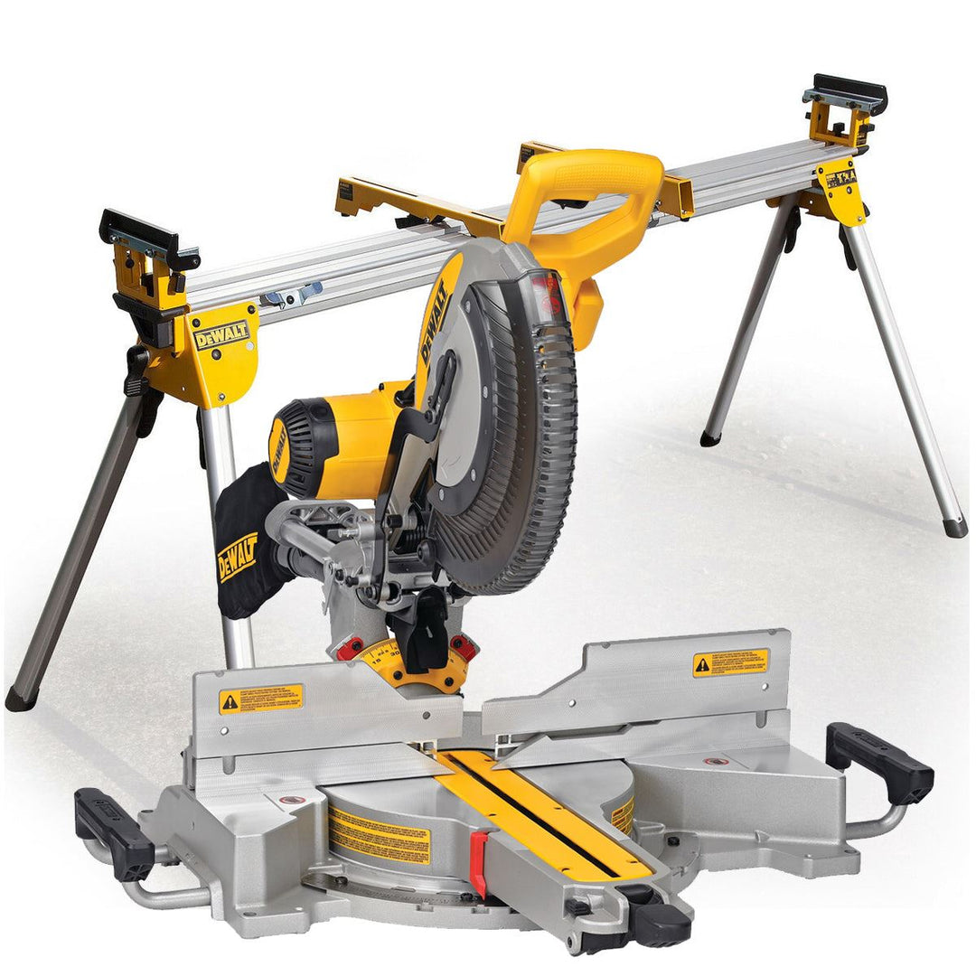 Dewalt DWS780 305mm XPS Sliding Compound Mitre Saw 1675W 110V With Universal Leg Stand