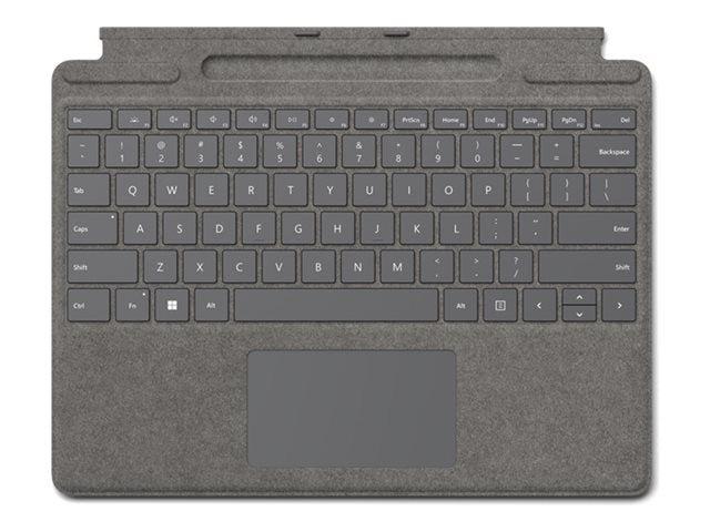 TieDex UK Microsoft Surface Pro Signature Keyboard - keyboard - with accelerometer, touchpad, Surface Slim Pen 2 storage and charging tray - QWERTY - UK - platinum Input Device