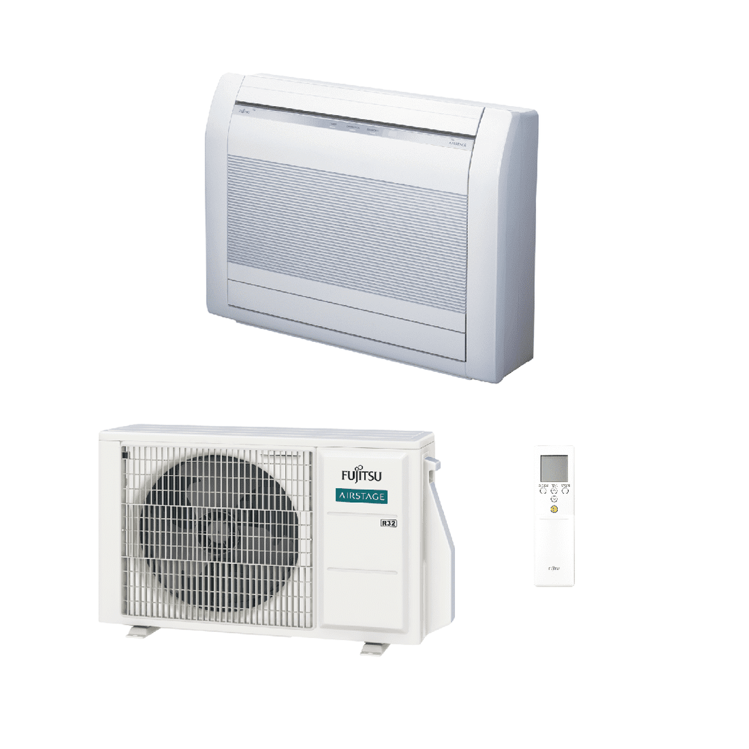 Fujitsu Air Conditioning AGEG14KVCA AOEG14KVCA Floor Mounted Console Heat Pump 4.2Kw Install Kit