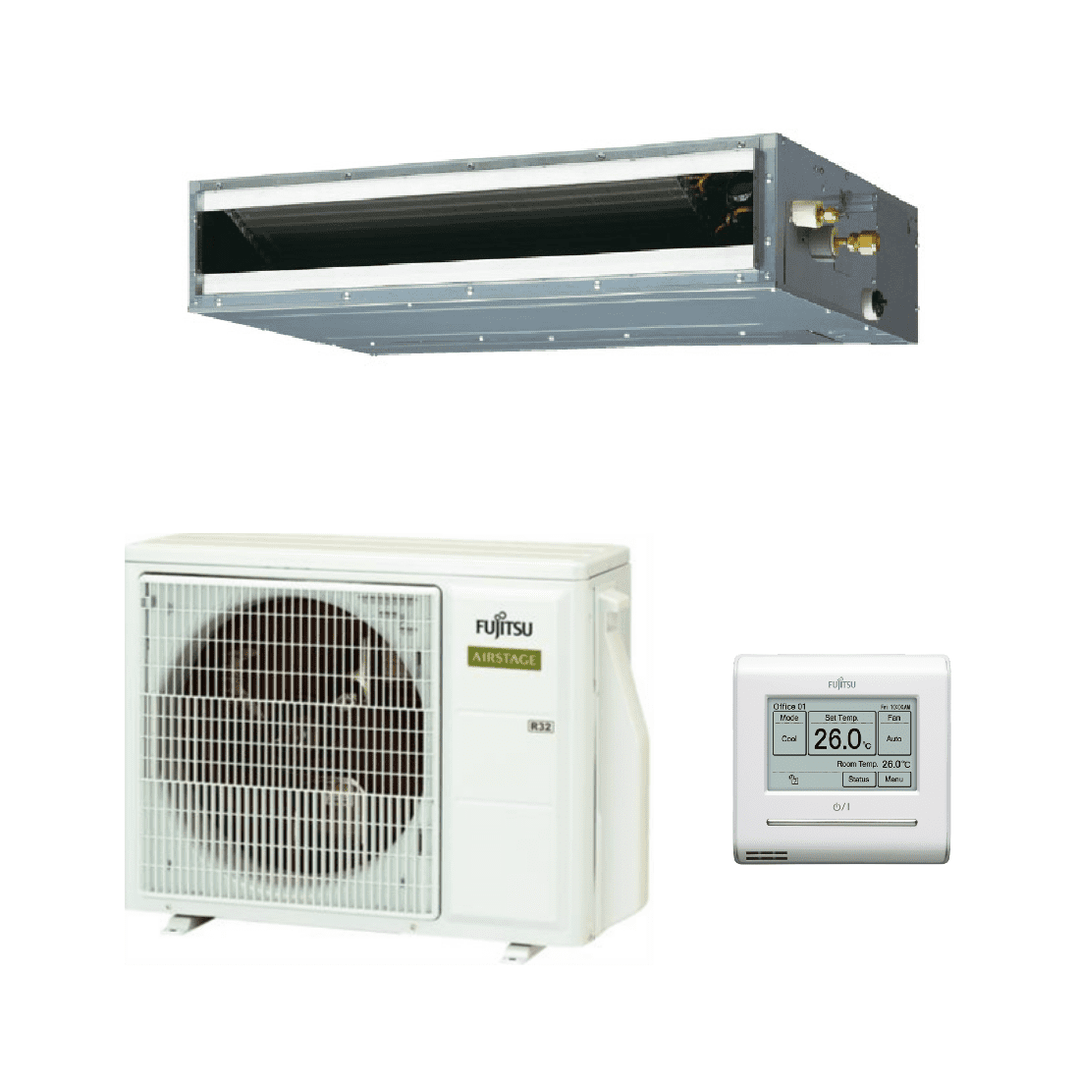 Fujitsu Air conditioning AIRSTAGE ARXH45KMTAP AOEG45KBTB Concealed Duct Heat Pump 1Ph Install Kit