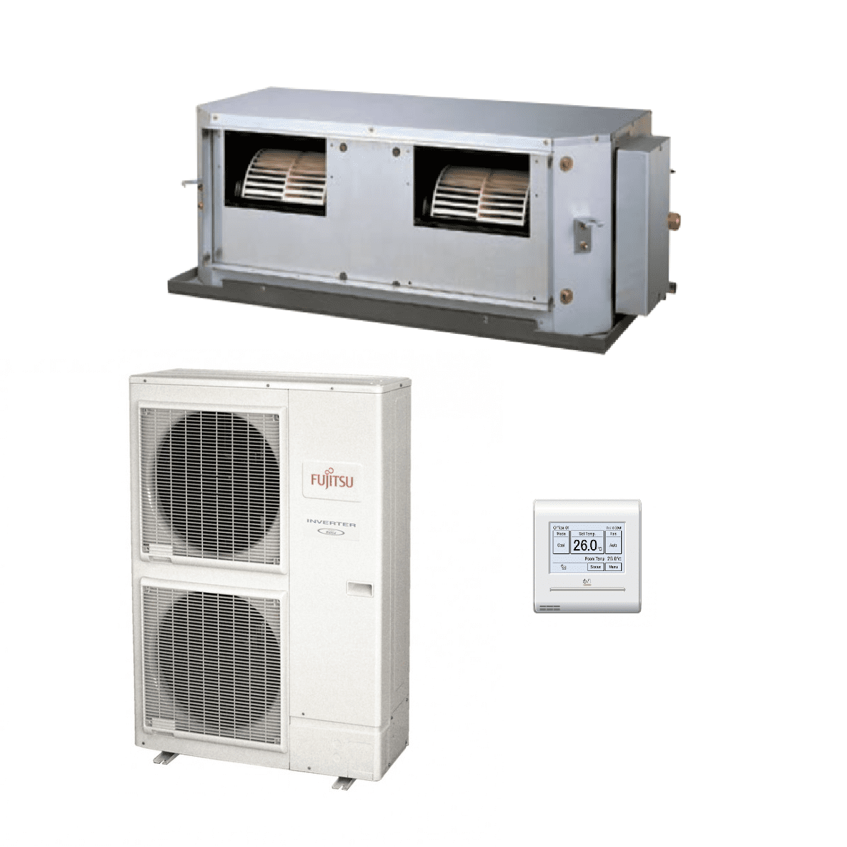 Fujitsu Air conditioning AIRSTAGE ARYG60LHTA AOYG60LATT Duct Heat Pump High Static 15Kw/60000Btu 3Ph