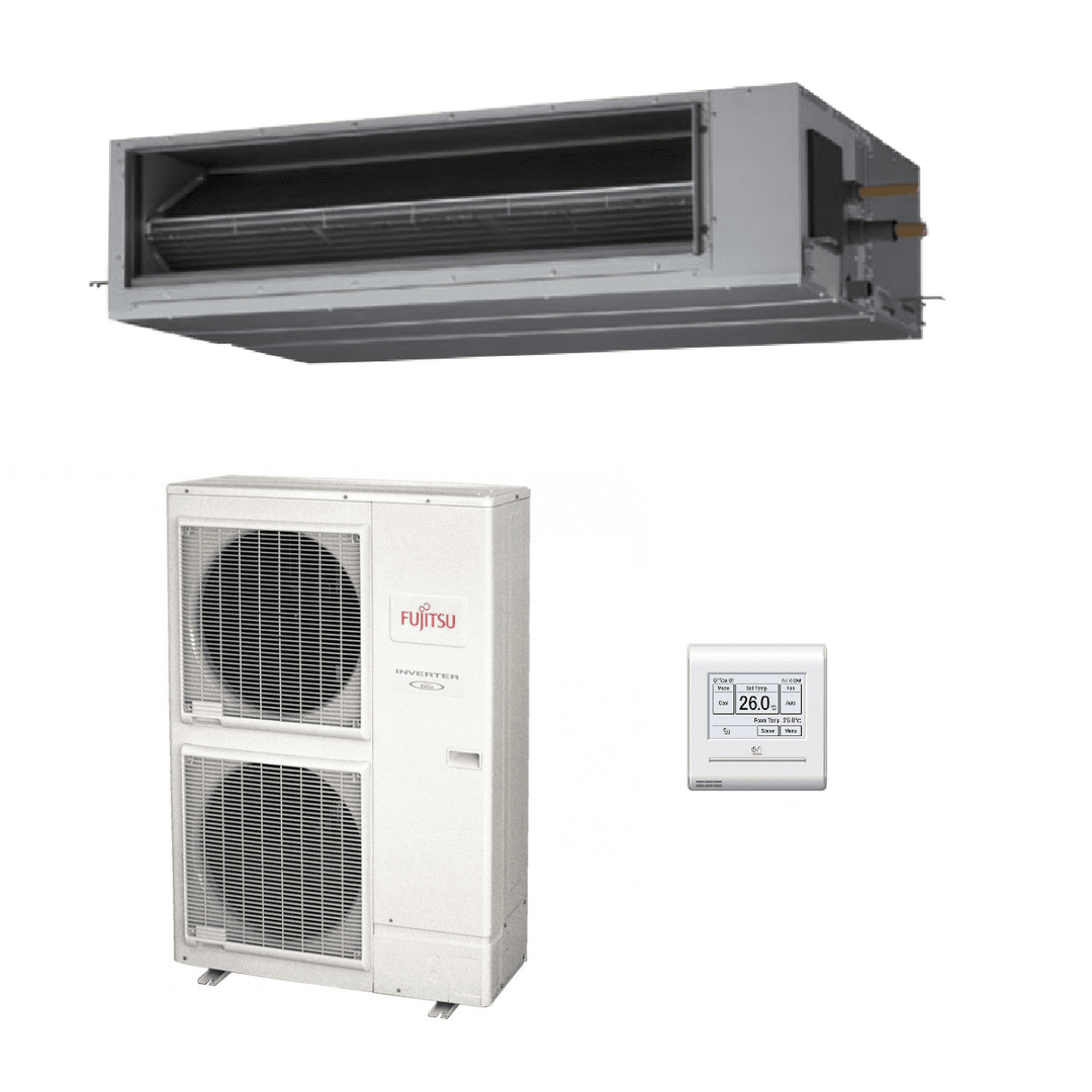 Fujitsu Air conditioning AIRSTAGE ARYG90LHTA AOYG90LRLA Big Duct Heat Pump 22Kw/90000Btu 3Ph