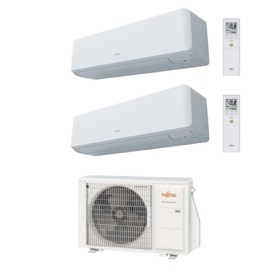 Fujitsu Air Conditioning AOYG14KBTA2 Heat Pump 2 x ASYG07KMCC 2Kw/7000Btu Wall R32 A++ 240V~50Hz