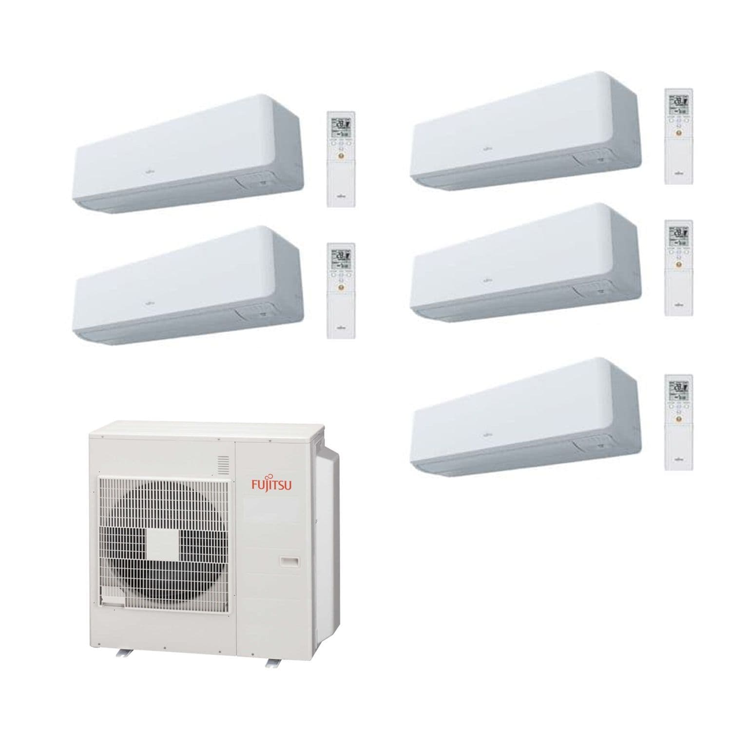 Fujitsu Air Conditioning AOYG36KBTA5 Heat Pump 5 x ASYG12KGTB 3.5Kw/12000Btu Wall R32 A++ 240V~50Hz