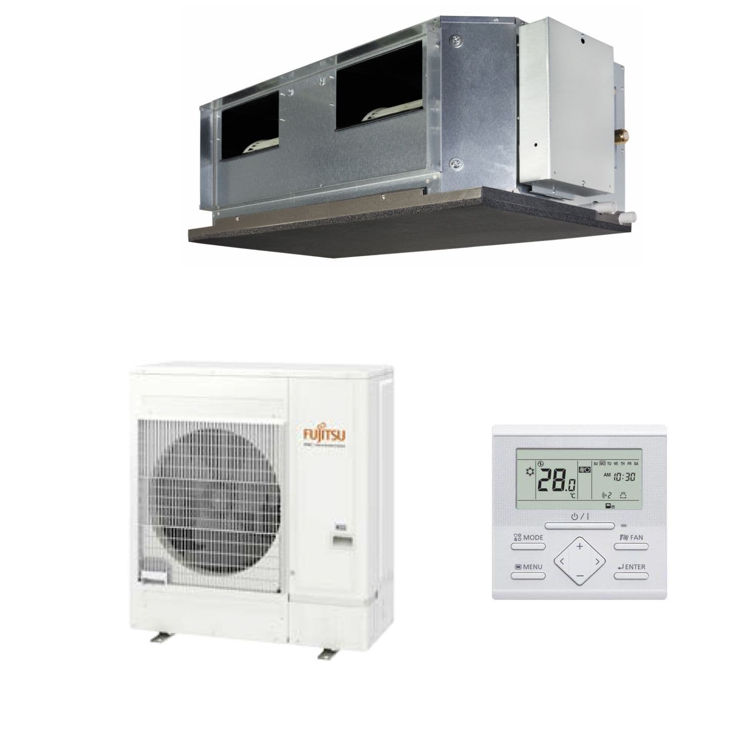 Fujitsu Air conditioning ARXG54KHTA Big Duct Heat Pump Inverter High Static 13Kw/54000Btu R32