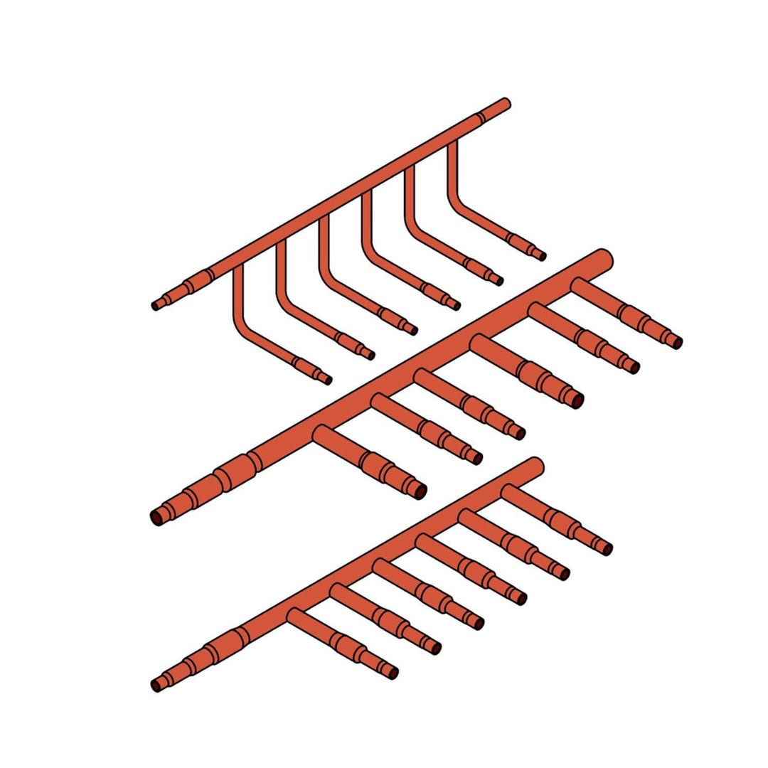 Fujitsu Air Conditioning UTRH0906L Header 6 connections IU Cap 28.0kW or less (3 Pipe)