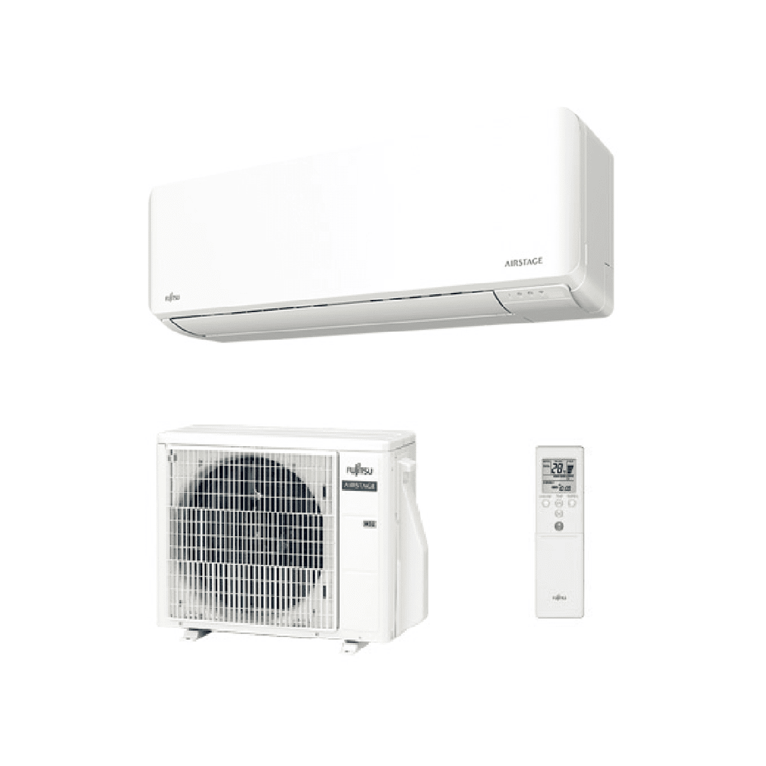 Fujitsu Air Conditioning Fujitsu AIRSTAGE Air conditioning AOEH12KMCG ASEH12KMCG Wall Mount Heat pump A++ R32 Install Kit
