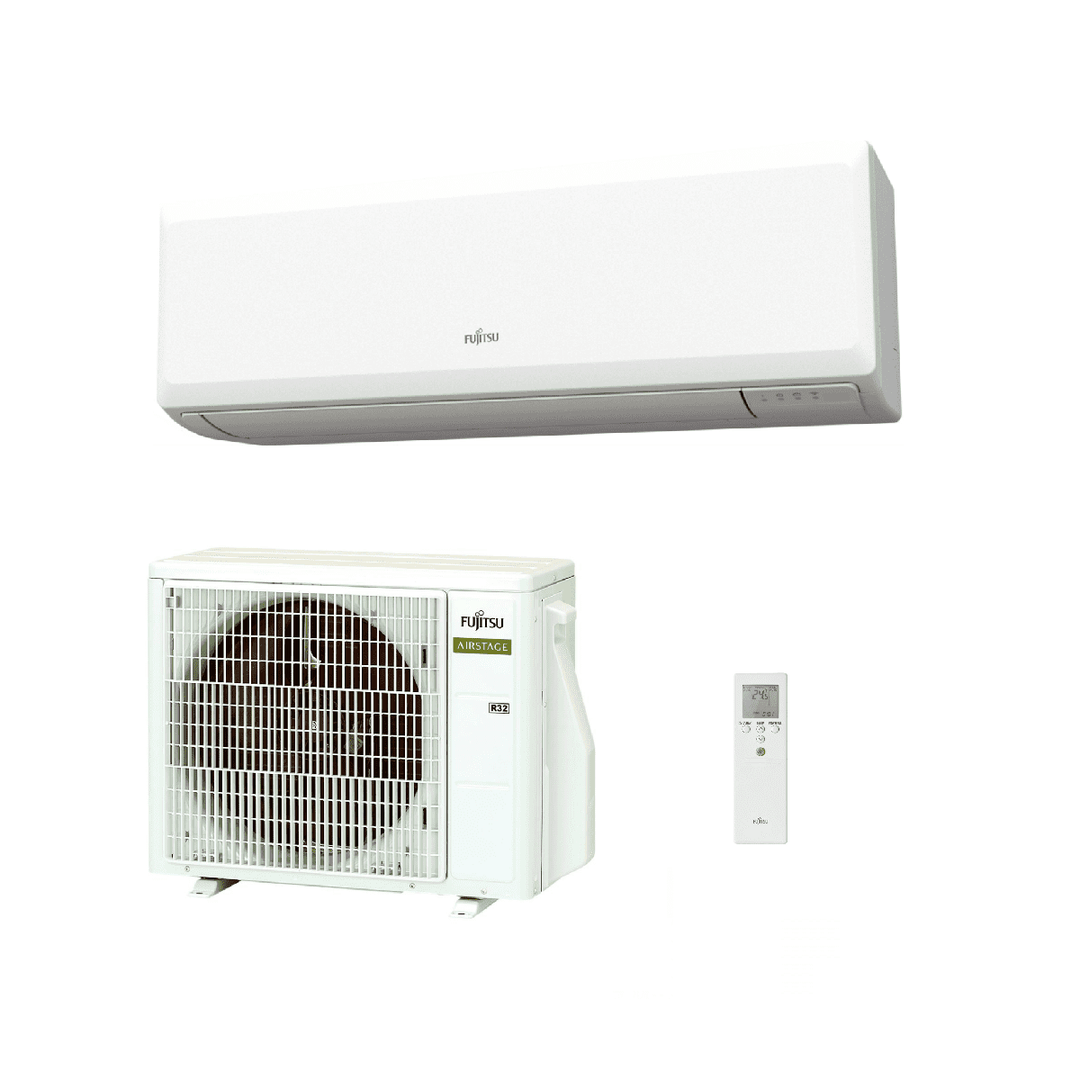 Fujitsu Air Conditioning Fujitsu AIRSTAGE Air conditioning ASEG07KPCE AOEG07KPCA Economy Wall Heat pump A++ R32 Install Kit