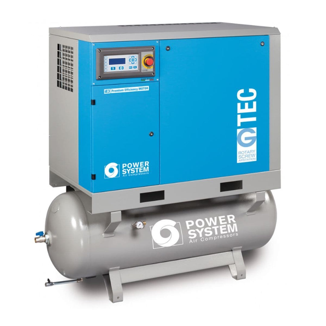 G-TEC 7.5-10 270 DF Screw Air Compressor Receiver Mounted Dryer Dual Filtration 7.5Kw 1000L/min 3Ph