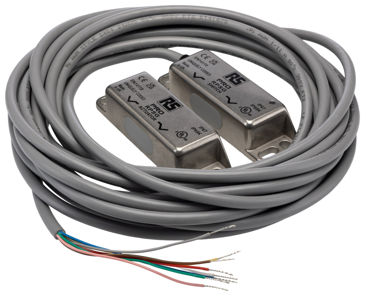 TieDex UK RFID Non-Contact Safety Switch, Stainless Steel Housing, 24V dc, 2 NO/1 NC, Wire