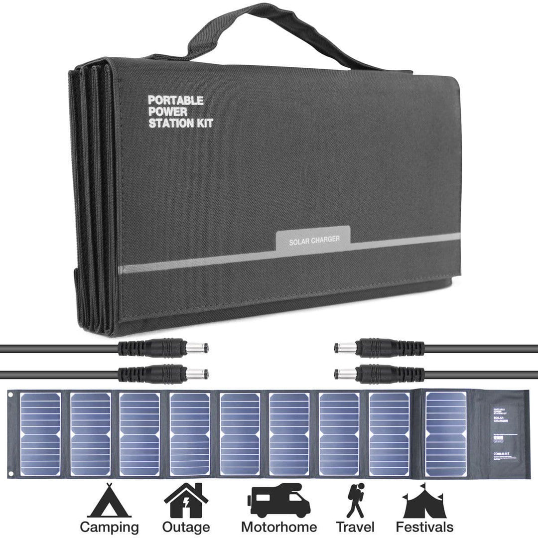 Hyundai H60 60W Portable &amp; Foldable Solar Charger With USB &amp; DC Connectivity
