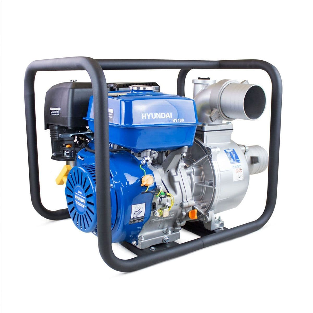 Hyundai HY100 1250L/min 100mm / 4 Lightweight Portable Petrol Water Pump