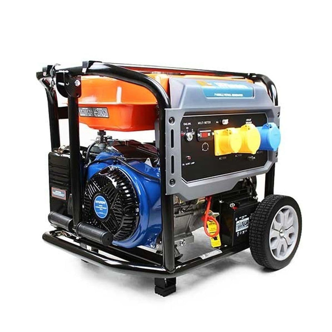 Hyundai P1PE P10000LE 7.9kW/9.8kVA Recoil &amp; Electric Start Petrol Site Generator 240/110V~50Hz