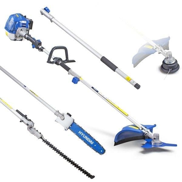 Hyundai Petrol Multi-Tool HYMT5200X 52cc Hedge Trimmer, Pole Saw / Chainsaw &amp; Brush-cutter