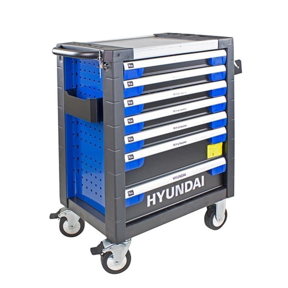 Clarke Hyundai Tool Chest Cabinet HYTC9003 305 Piece 7 Drawer Caster Mounted Rollers