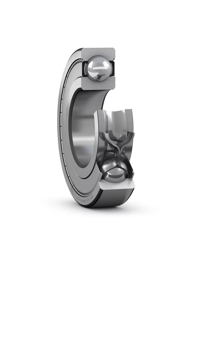 SKF 6017-2Z/C3 1 Row Deep Groove Ball Bearing - 85 mm ID, 130 mm OD_6017-2Z/C3