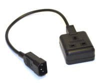 Phoenix IEC 320 plug to 13A UK Socket adaptor cable 1.0m