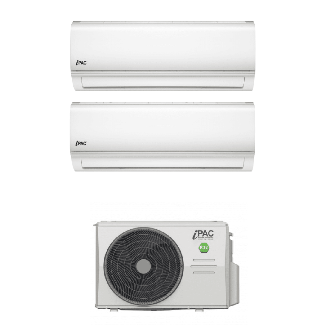 Chigo iPac Air Conditioning iPAC-18-MOU 5Kw Outdoor 2 x 3.5kW iPAC-12WS-IN Wall Mounted Kit
