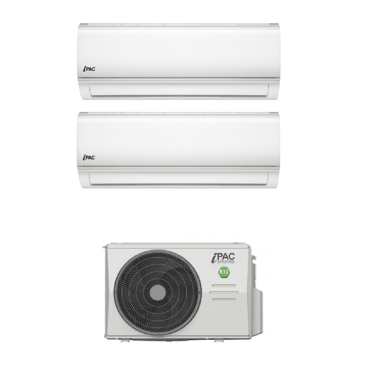 Chigo iPac Air Conditioning iPAC-18-MOU 5Kw Outdoor 2 x 3.5kW iPAC-12WS-IN Wall Mounted Kit