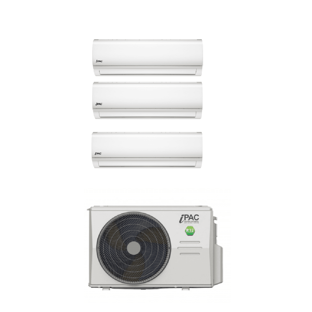 Chigo iPac Air Conditioning iPAC-27-MOU 7Kw Outdoor 3 x 2.5kW iPAC-09WS-IN Wall Mounted Kit
