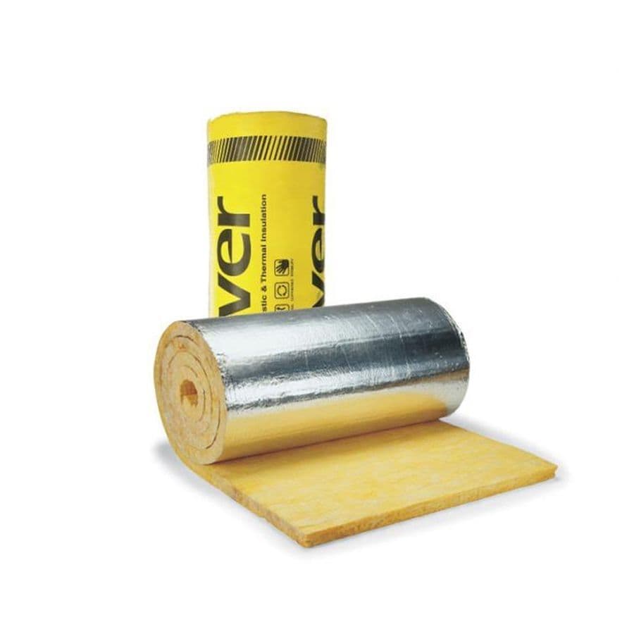 Lindab Isover Duct Wrap Insulation Thermal Roll Acoustic Attenuation Silver Aluminium 25mm X 1.20M X 18MM