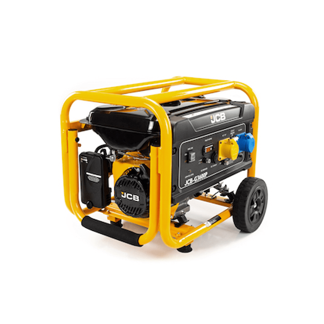 Clarke JCB Open Framed Petrol Generator Long-run Tank JCB-G3600P 224CC 3.6kVa 110/230V~50Hz