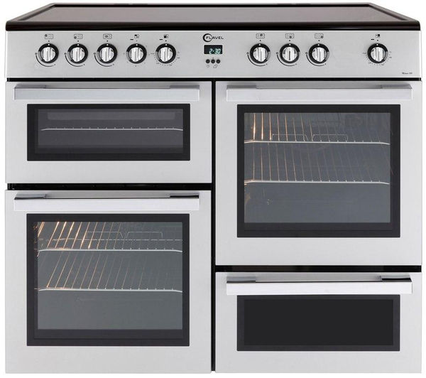 TieDex UK FLAVEL MLN10CRS Electric Ceramic Range Cooker - Silver & Chrome