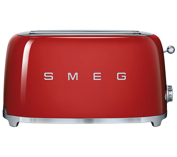 TieDex UK SMEG TSF02RDUK 4-Slice Toaster - Red