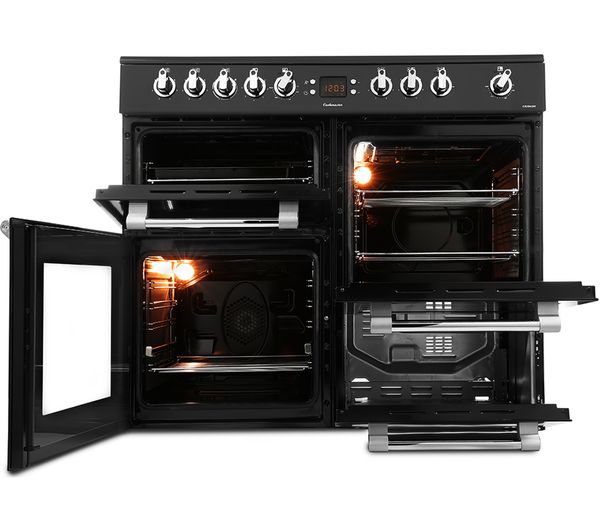 TieDex UK LEISURE Cookmaster CK100C210K Electric Ceramic Range Cooker - Black