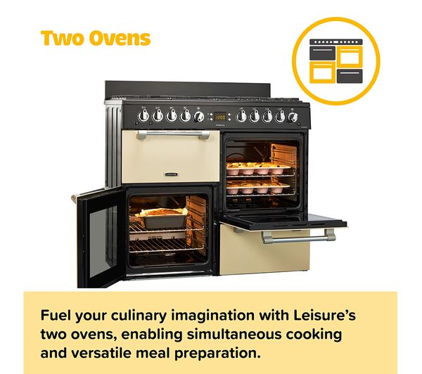 TieDex UK LEISURE Cookmaster CK100C210K Electric Ceramic Range Cooker - Black