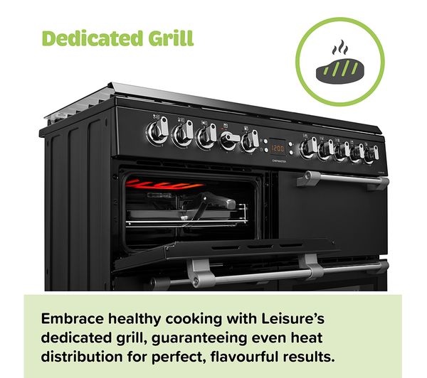 TieDex UK LEISURE Cookmaster CK100C210K Electric Ceramic Range Cooker - Black