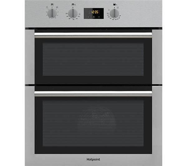 TieDex UK HOTPOINT Class 4 DU4 541 IX Electric Built-under Double Oven - Black & Stainless Steel