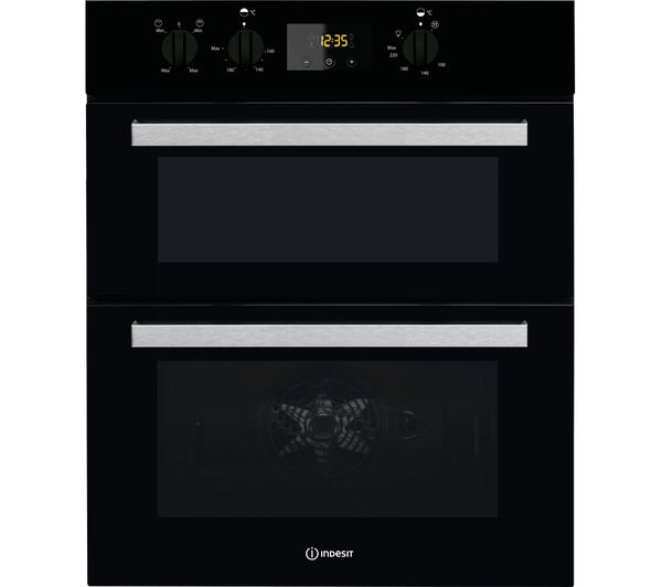 TieDex UK INDESIT Aria IDU 6340 BL Electric Built-under Double Oven - Black