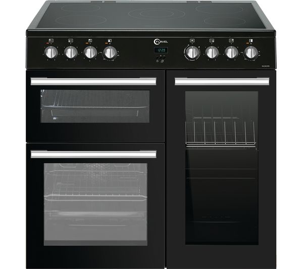 TieDex UK FLAVEL MLN9CRK 90 cm Electric Ceramic Range Cooker - Black