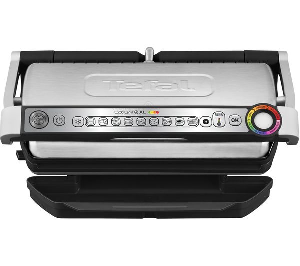 TieDex UK TEFAL Optigrill XL GC722D40 Grill - Stainless Steel & Black