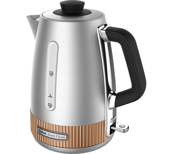 TieDex UK TEFAL Avanti Classic KI290F40 Traditional Kettle - Silver & Copper