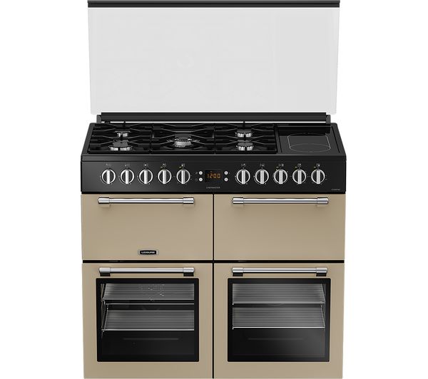 TieDex UK LEISURE Chefmaster CC100F521C 100 cm Dual Fuel Range Cooker - Cream & Black