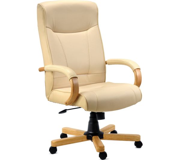 TieDex UK TEKNIK 85 Series 8513 Bonded-leather Reclining Executive Chair - Knightsbridge Cream