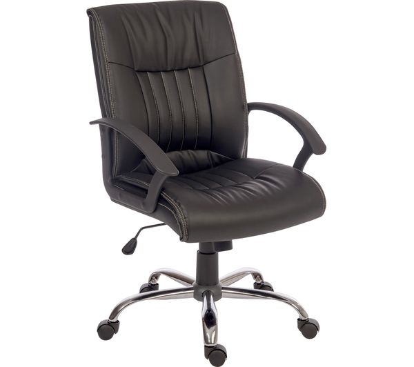 TieDex UK TEKNIK Milan Leather-look Reclining Executive Chair - Black