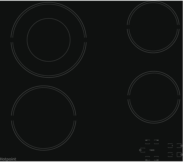 TieDex UK HOTPOINT HR 612 C H 58 cm Electric Ceramic Hob - Black