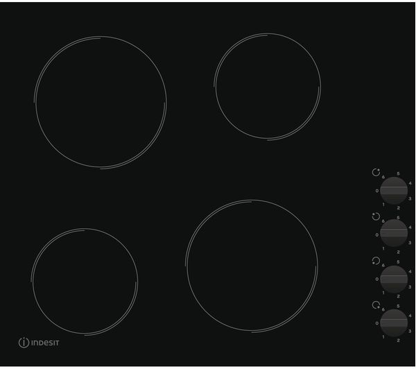 TieDex UK INDESIT RI 860 C Electric 58 cm Ceramic Hob - Black