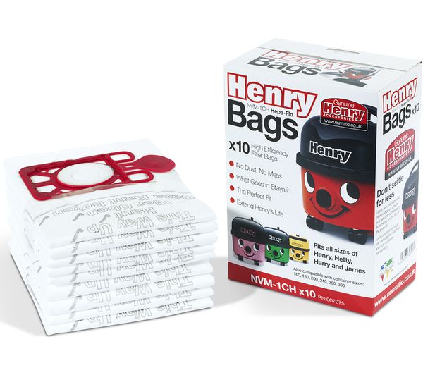 TieDex UK NUMATIC Genuine Henry Dust Bags - Pack of 10