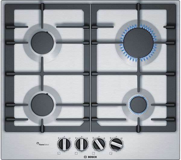 TieDex UK BOSCH Series 6 PCP6A5B90 58 cm Gas Hob - Stainless Steel