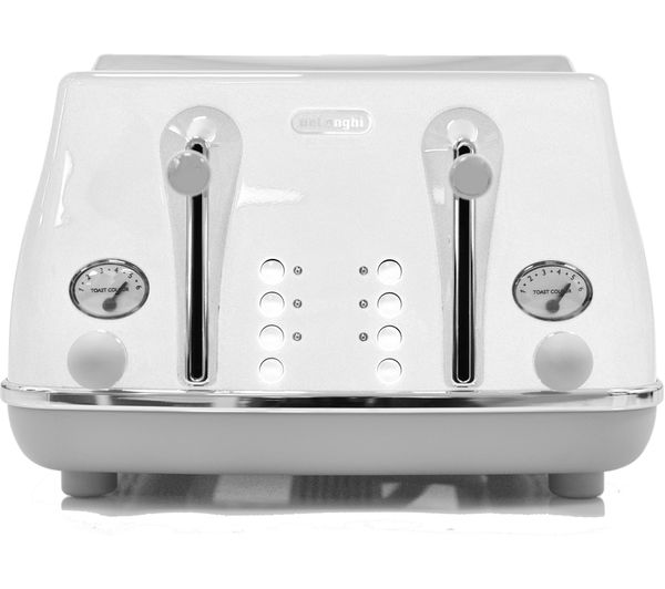 TieDex UK DELONGHI Icona Capitals CTOC4003.W 4-Slice Toaster - White