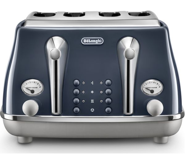 TieDex UK DELONGHI Icona Capitals CTOC4003.BL 4-Slice Toaster - Blue