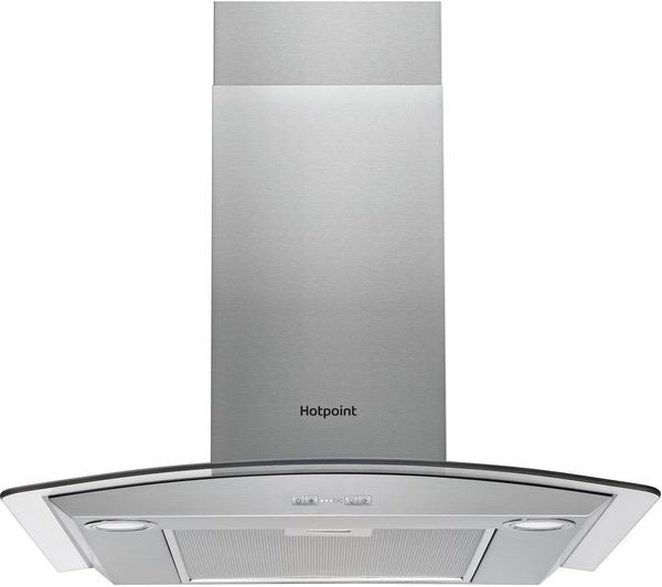 TieDex UK HOTPOINT PHGC6.4 FLMX Chimney Cooker Hood - Silver