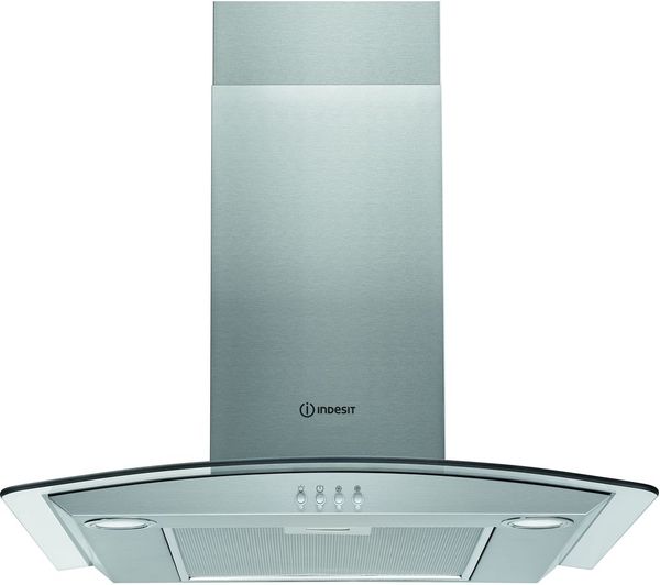 TieDex UK INDESIT IHGC 6.5 LM X Chimney Cooker Hood - Silver