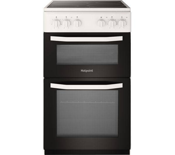 TieDex UK HOTPOINT HD5V92KCW 50 cm Electric Ceramic Cooker - White