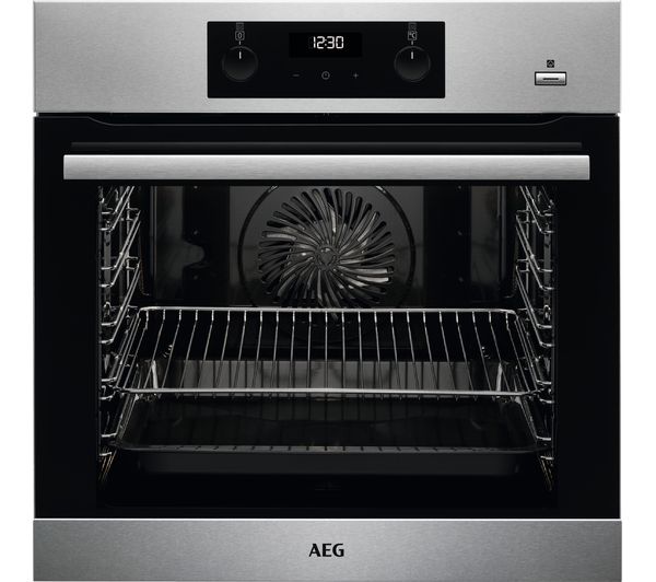 TieDex UK AEG SteamBake BES356010M Electric Steam Oven with SenseCook Food Probe - Stainless Steel