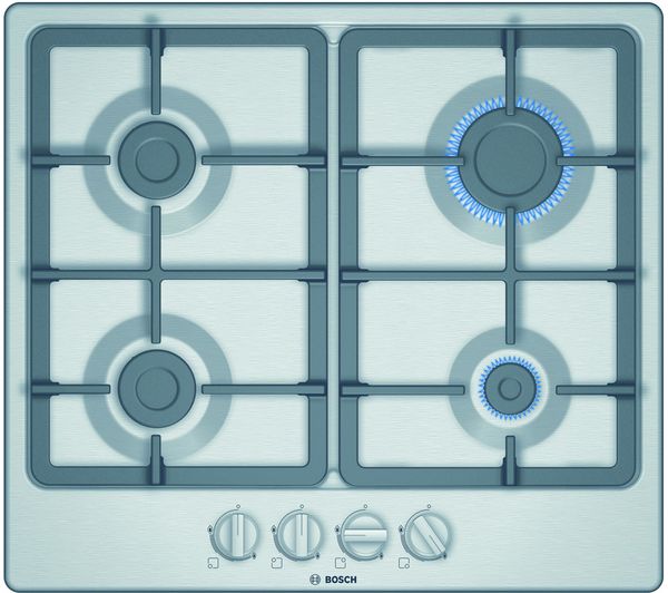 TieDex UK BOSCH Serie 2 PGP6B5B90 Gas Hob - Stainless Steel